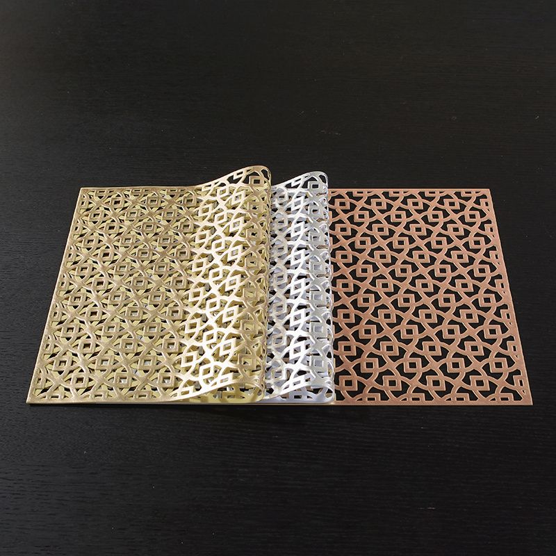 Customized luxury plastic square PVC meal mat