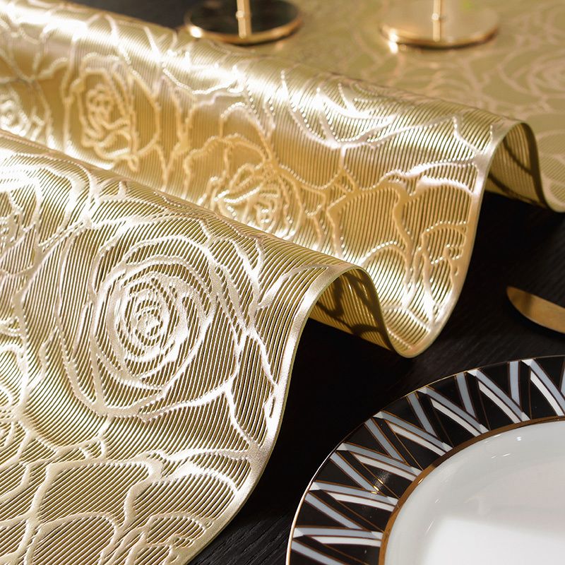 Solid color pvc non-slip tray pad western placemat pvc square placemat placemats for dining table luxury wedding