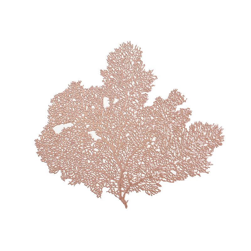 Multiple color table mats pressed PVC metal mats hollow Christmas flower mats for table decoration