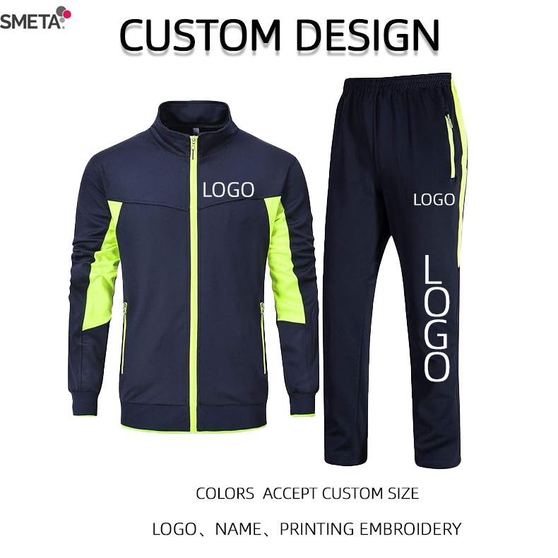 High quality mens track suit set breathable mens activewear custom tracksuit