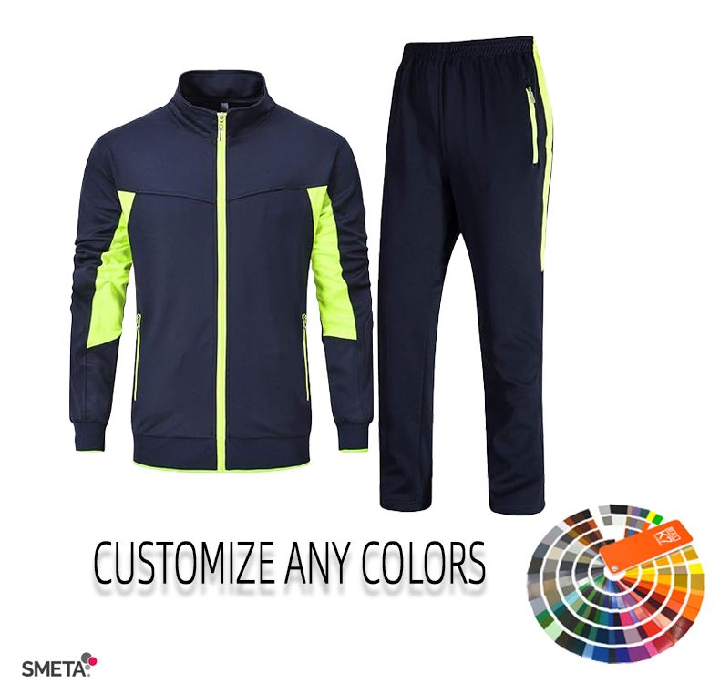 High quality mens track suit set breathable mens activewear custom tracksuit