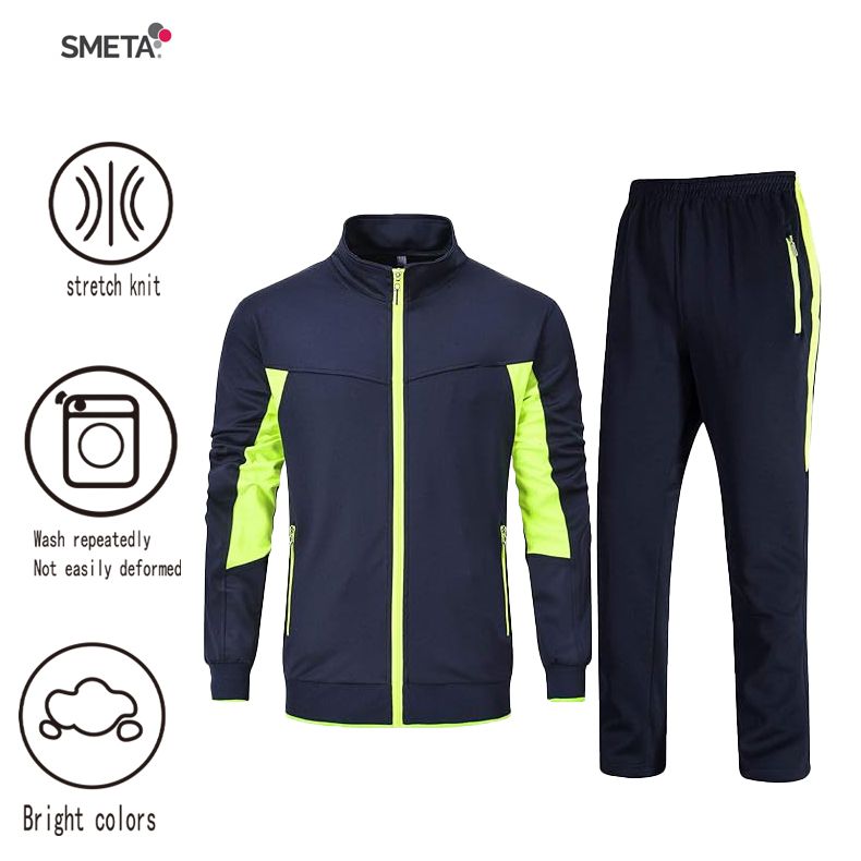 High quality mens track suit set breathable mens activewear custom tracksuit