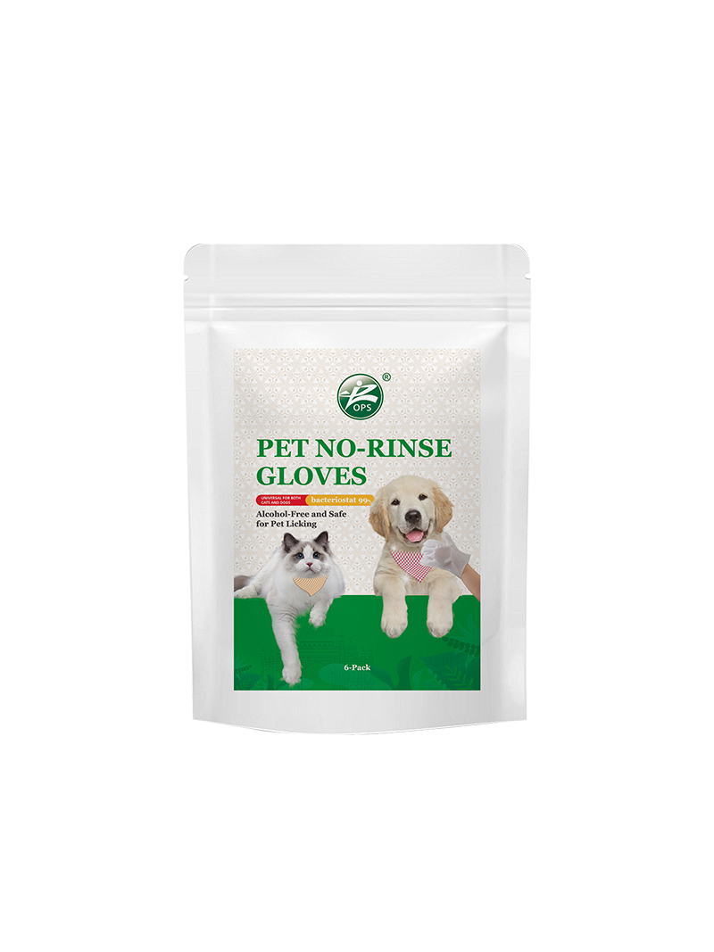 No Rinse Waterless Disposable Pet Cleaning Gloves