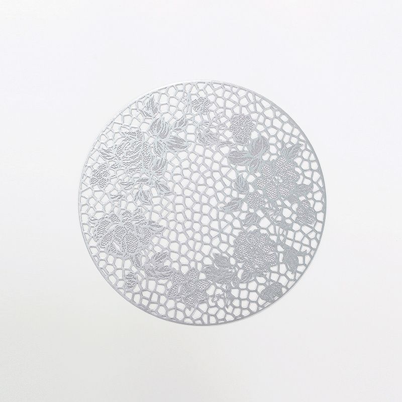 Hot selling Round vinyl Placemats For Dining Table Decorative metallic pvc placemat Wedding placemats