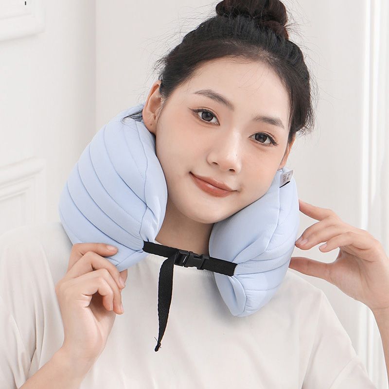 2024 New Detachable Novelty Long Micro Fiber Neck Support Travel Pillow