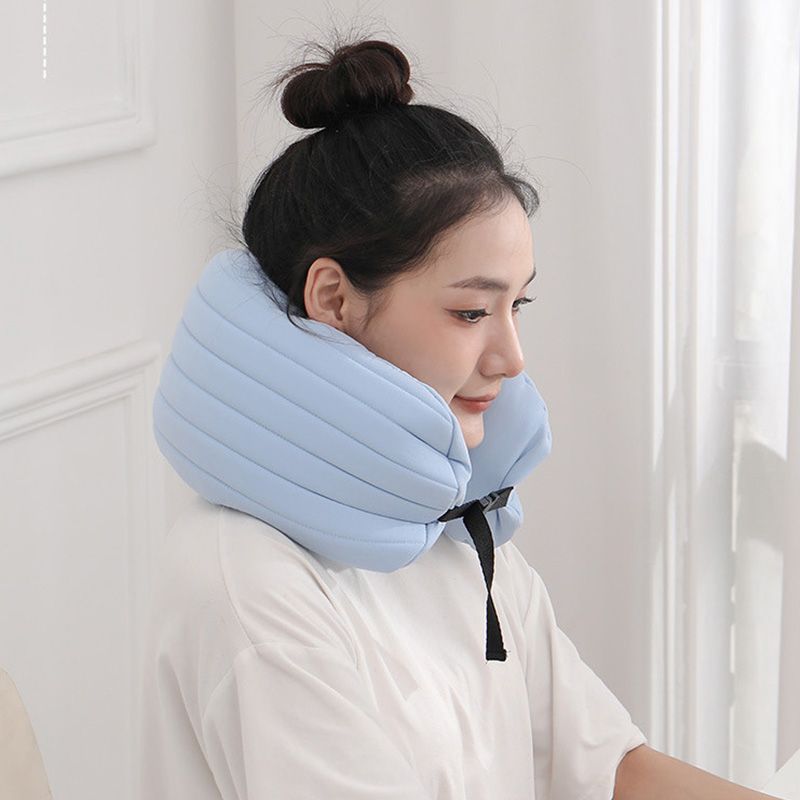 2024 New Detachable Novelty Long Micro Fiber Neck Support Travel Pillow