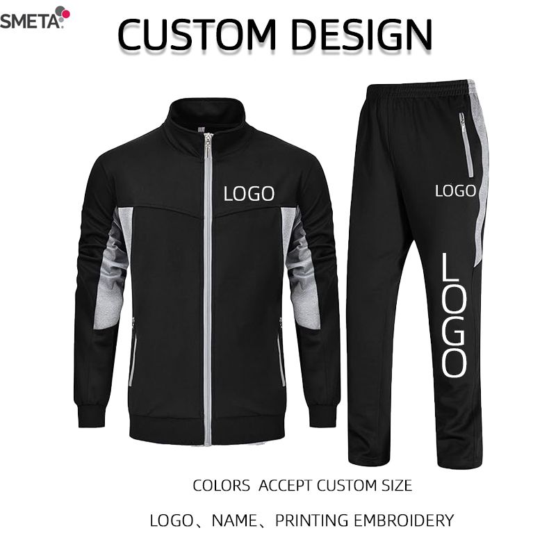 High quality gym track suit set breathable mens sports wear custom tracksuit