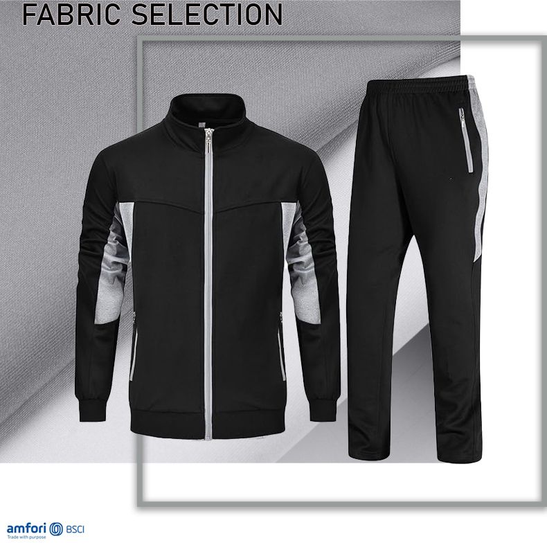 High quality gym track suit set breathable mens sports wear custom tracksuit