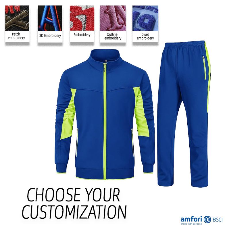 High quality gym jogging suits breathable track suit for men custom tracksuit