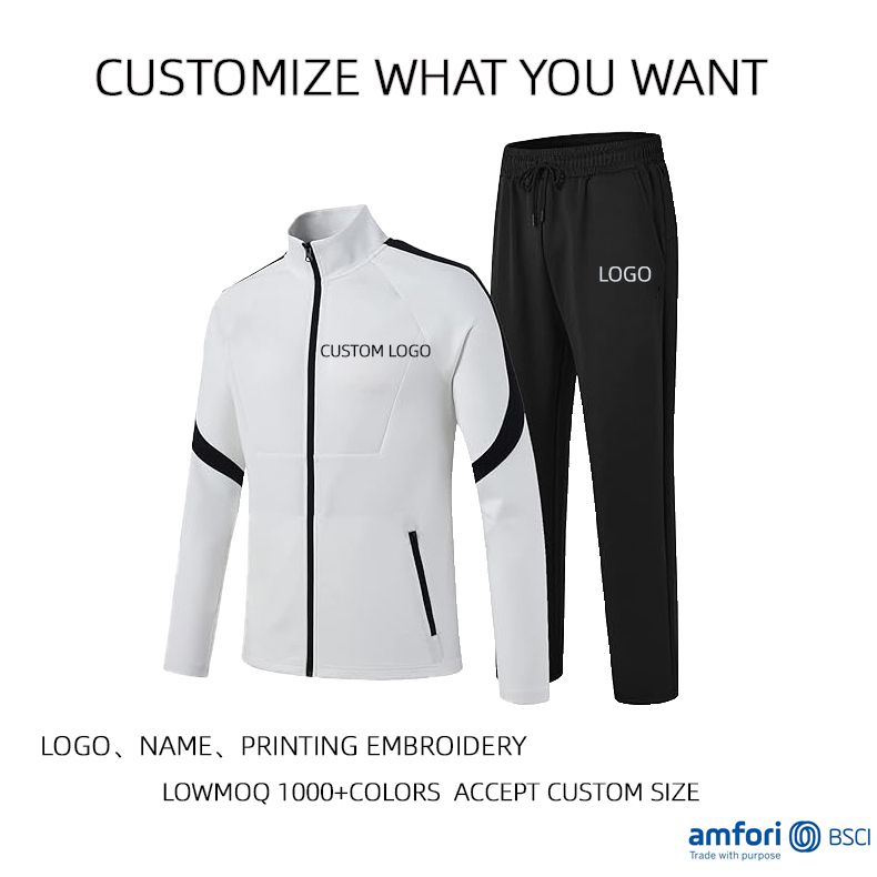 High quality gym joggers set breathable custom sweatsuit men custom tracksuit