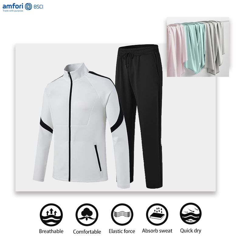 High quality gym joggers set breathable custom sweatsuit men custom tracksuit