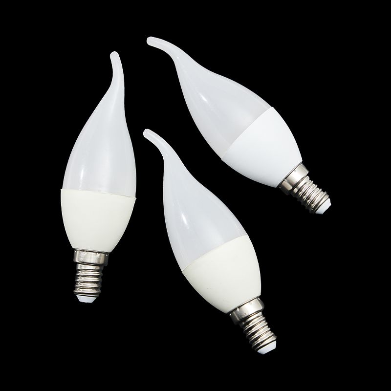 Energy saving super bright small screw mouth pointed bubble pull tail warm light white light bulb