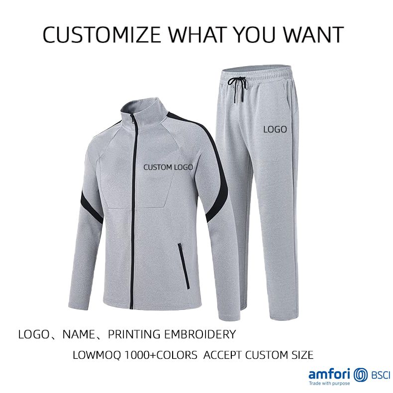 High quality gym men joggers suits breathable sweatsuit custom tracksuit