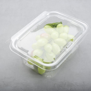 Clear Plastic Box lockable Disposable Food Container for Fruit Nus Snacks Supermarket Grocery Store Box