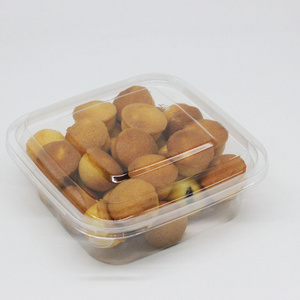 Clear Pastry Box with lid Disposable Plastic Food Container Bakery for Grocery Store