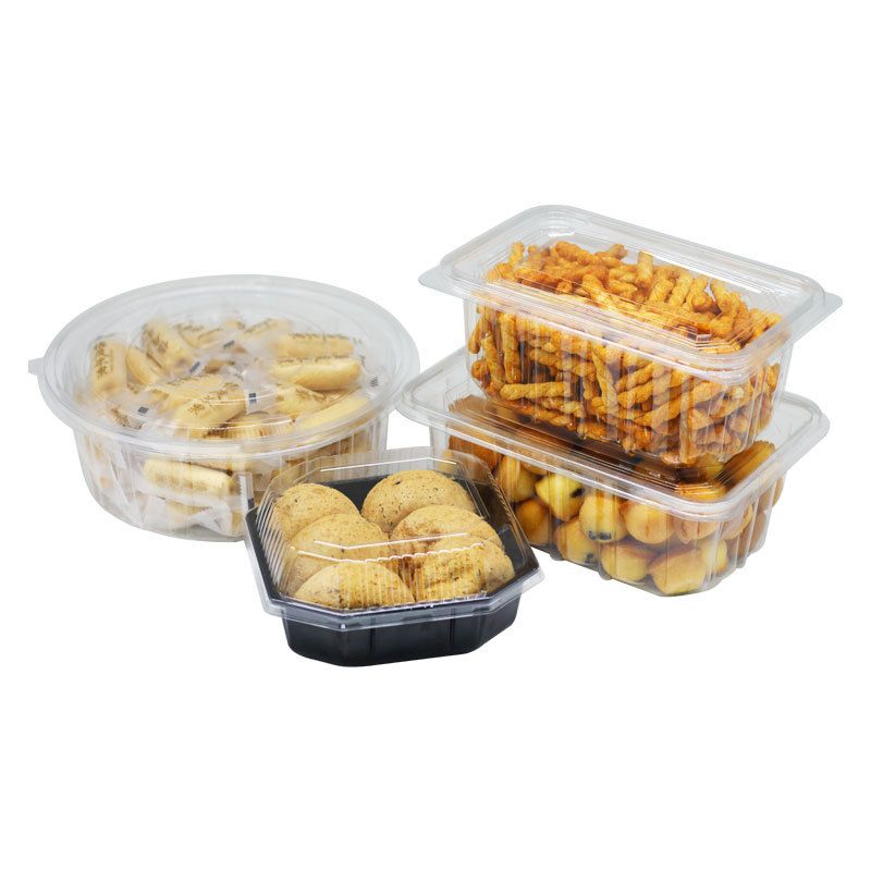 Clear Pastry Box with lid Disposable Plastic Food Container Bakery for Grocery Store