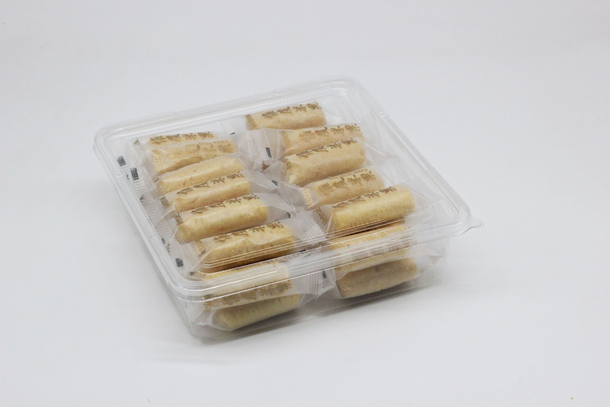 Square Food Container with Lid Clear Cookies Box Plastic Snack Container