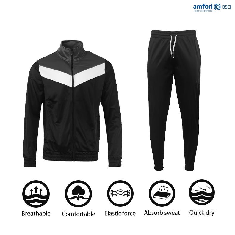 High quality training wear tracksuit breathable sweatsuit custom logo tracksuit