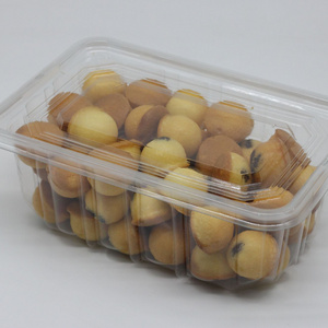 Clear Plastic Food Box PET Food Container Pastry Box for Cookies Biscuits Snacks