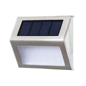 Solar stainless steel LED staircase light garden wall light outdoor rainproof wall light