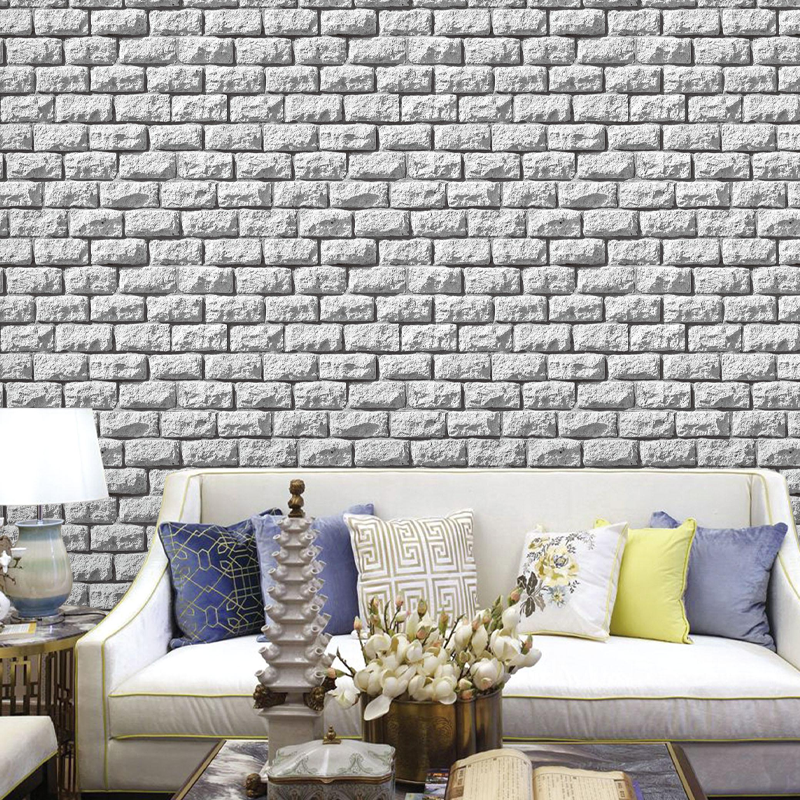 Home Decor Simple Brick Pattern Self Adhesive Wall Paper