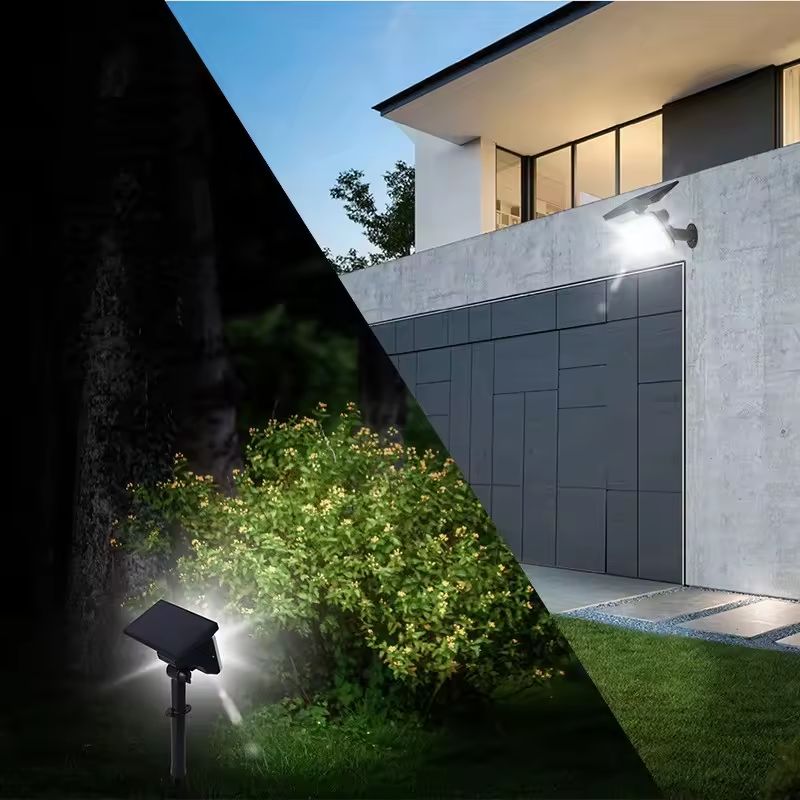 Solar Powered Spotlights Garden Lawn Light Outdoor Waterproof Landscape Stage Lighting Wall Lights