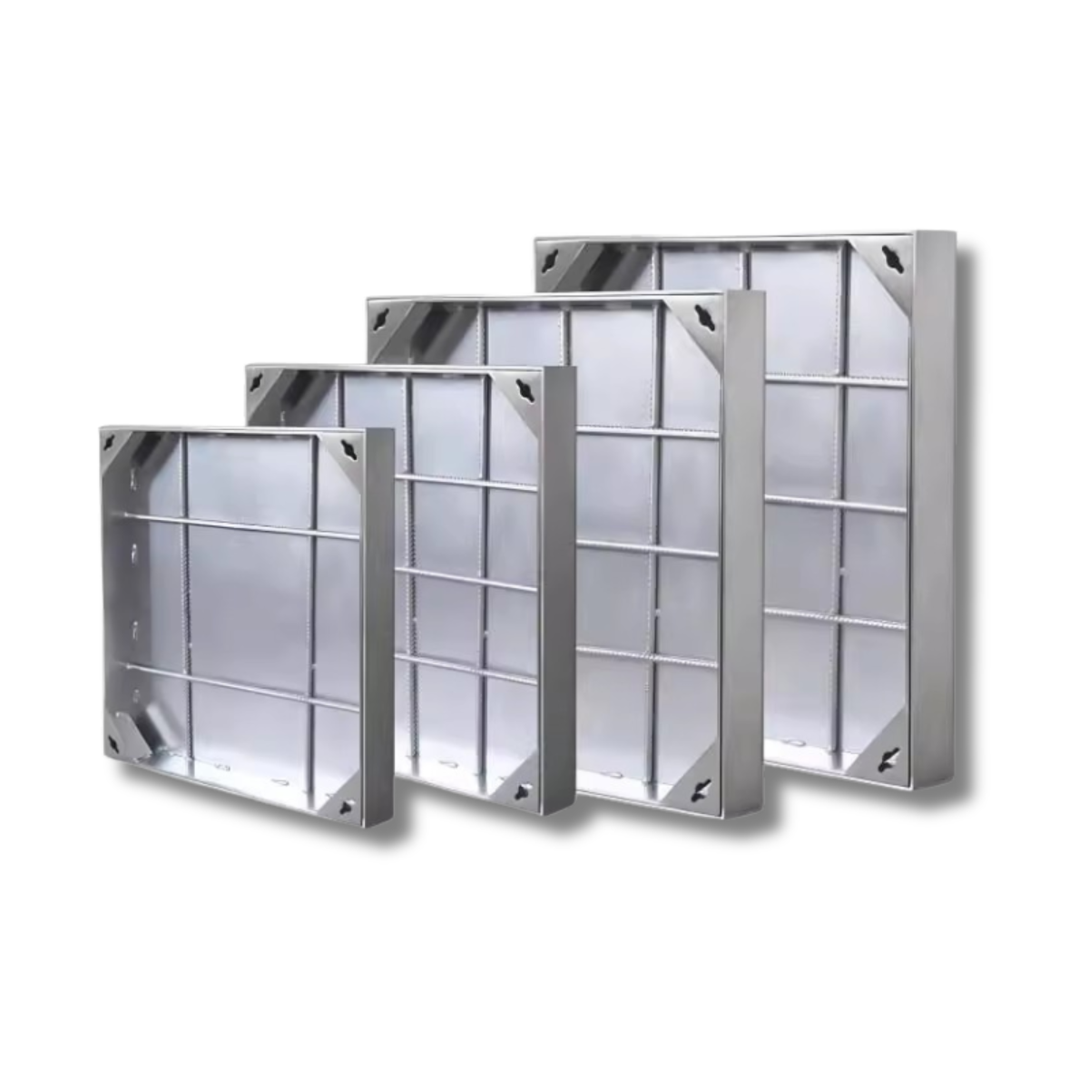 Stainless steel invisible square manhole cover Electric rain sewage manhole cover