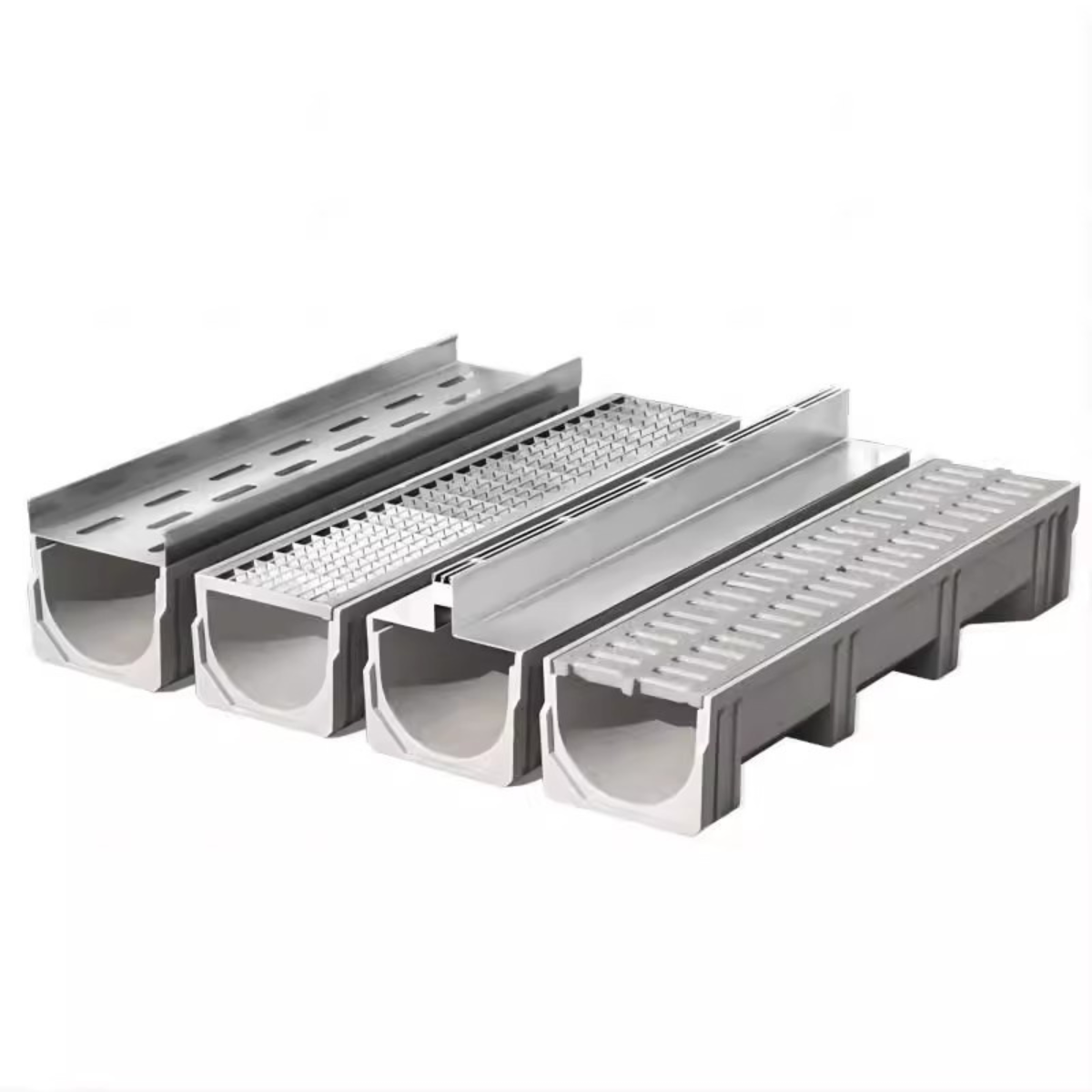 Linear gutter U-shaped groove Stainless steel slit cover plate