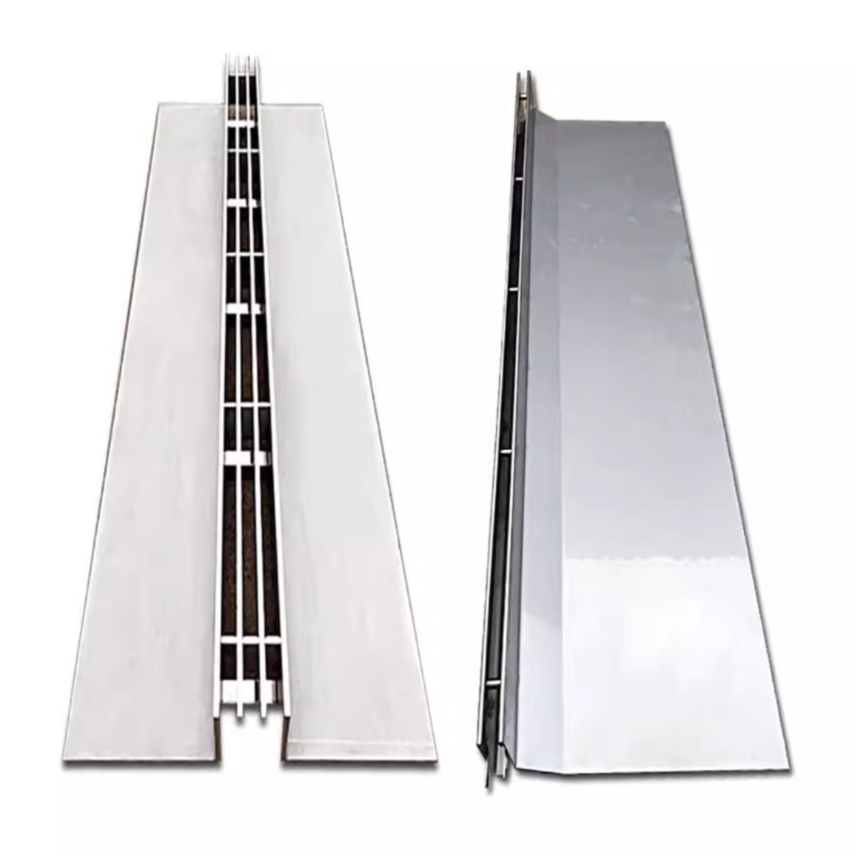 Linear gutter U-shaped groove Stainless steel slit cover plate