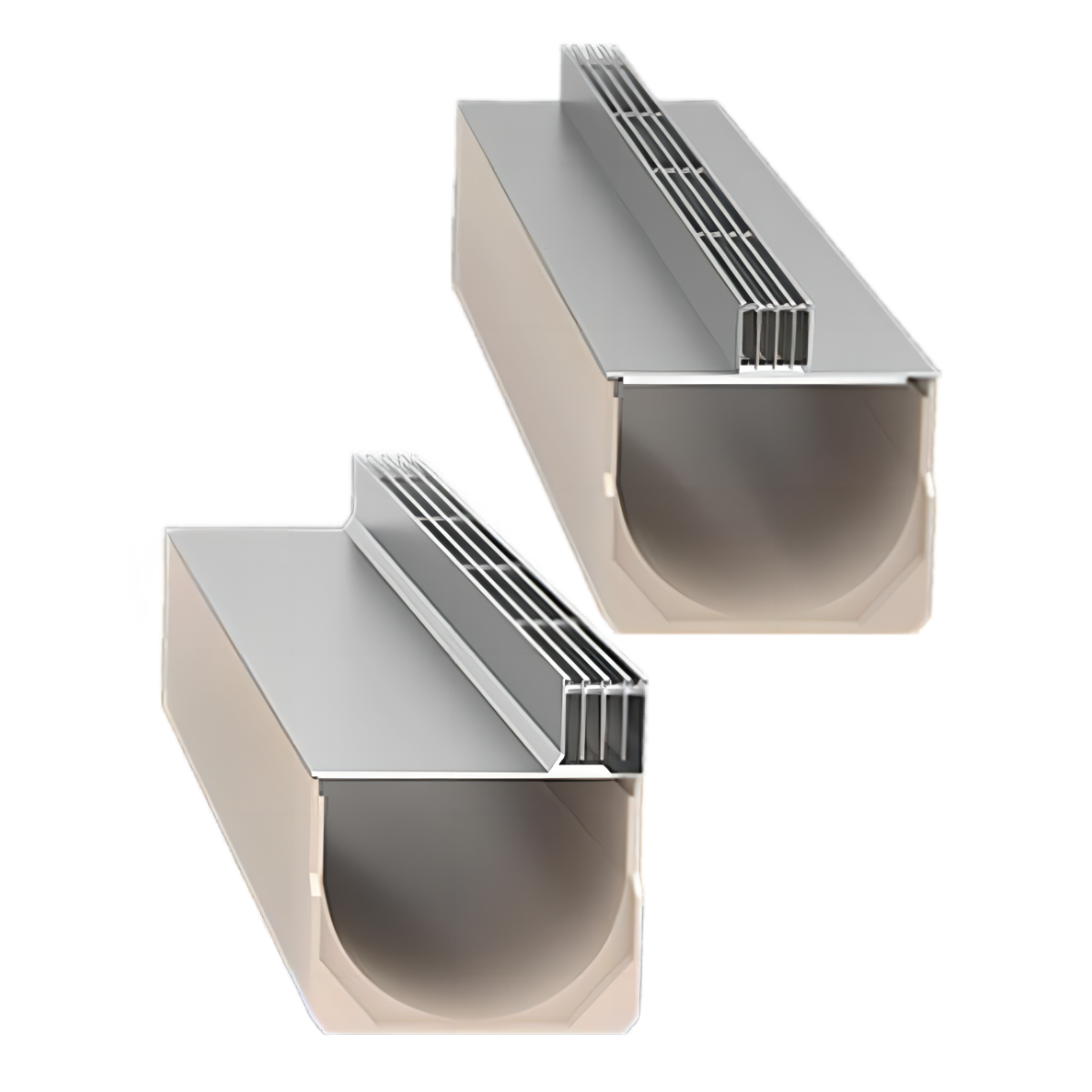 Stainless steel finished linear gutter Resin U-shaped groove Drainage channel