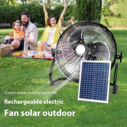 Eco Friendly Rechargeable Desktop Desk Table Electrical Fan With Solar Panel