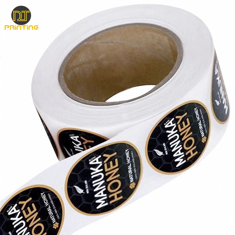 Custom Adhesive Roll Vinyl Circle Label Sticker Waterproof Round Sticker Printing