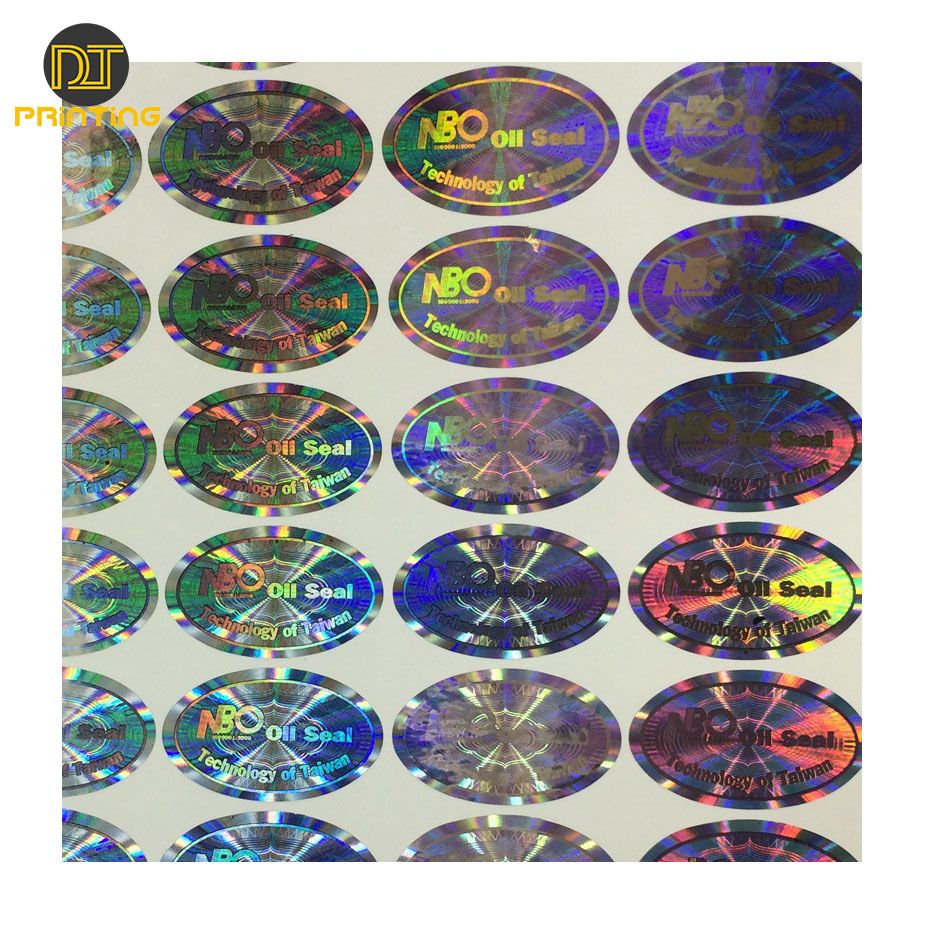 Round security paper hologram sticker for concert tickets