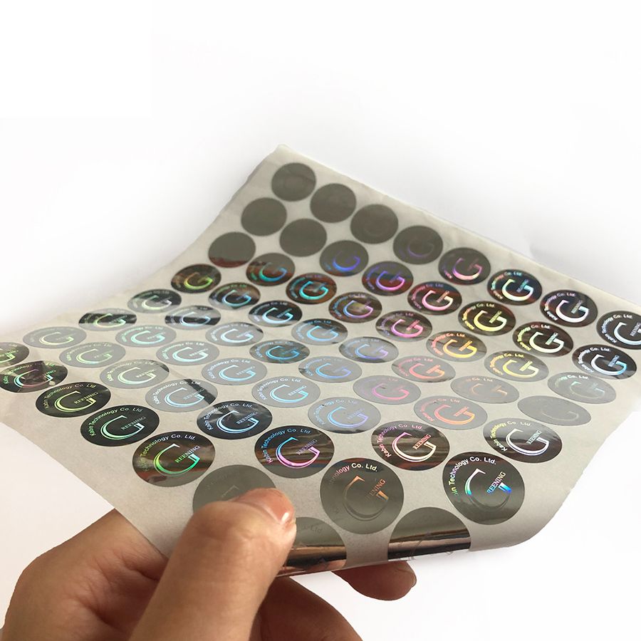 Round security paper hologram sticker for concert tickets