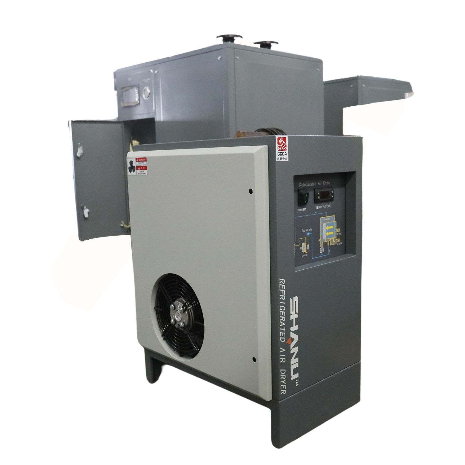 Refrigerated air dryer for air compressor