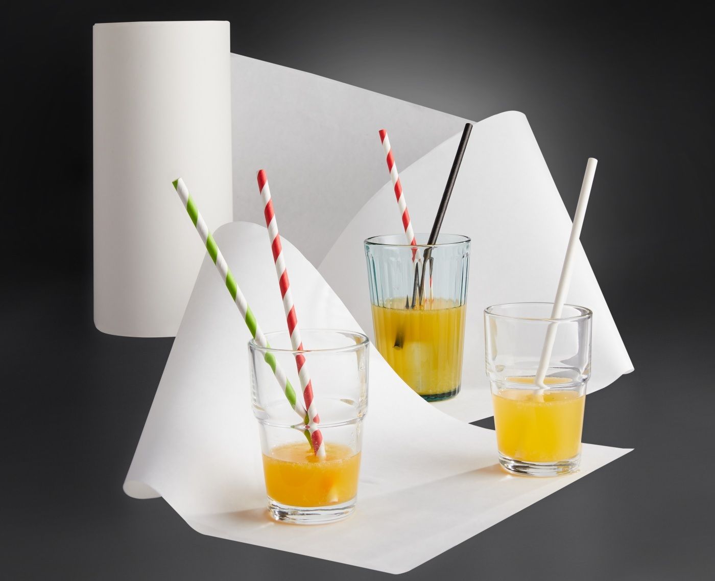 FDA EU standard, 60-120g white and natural kraft straw paper for drinking