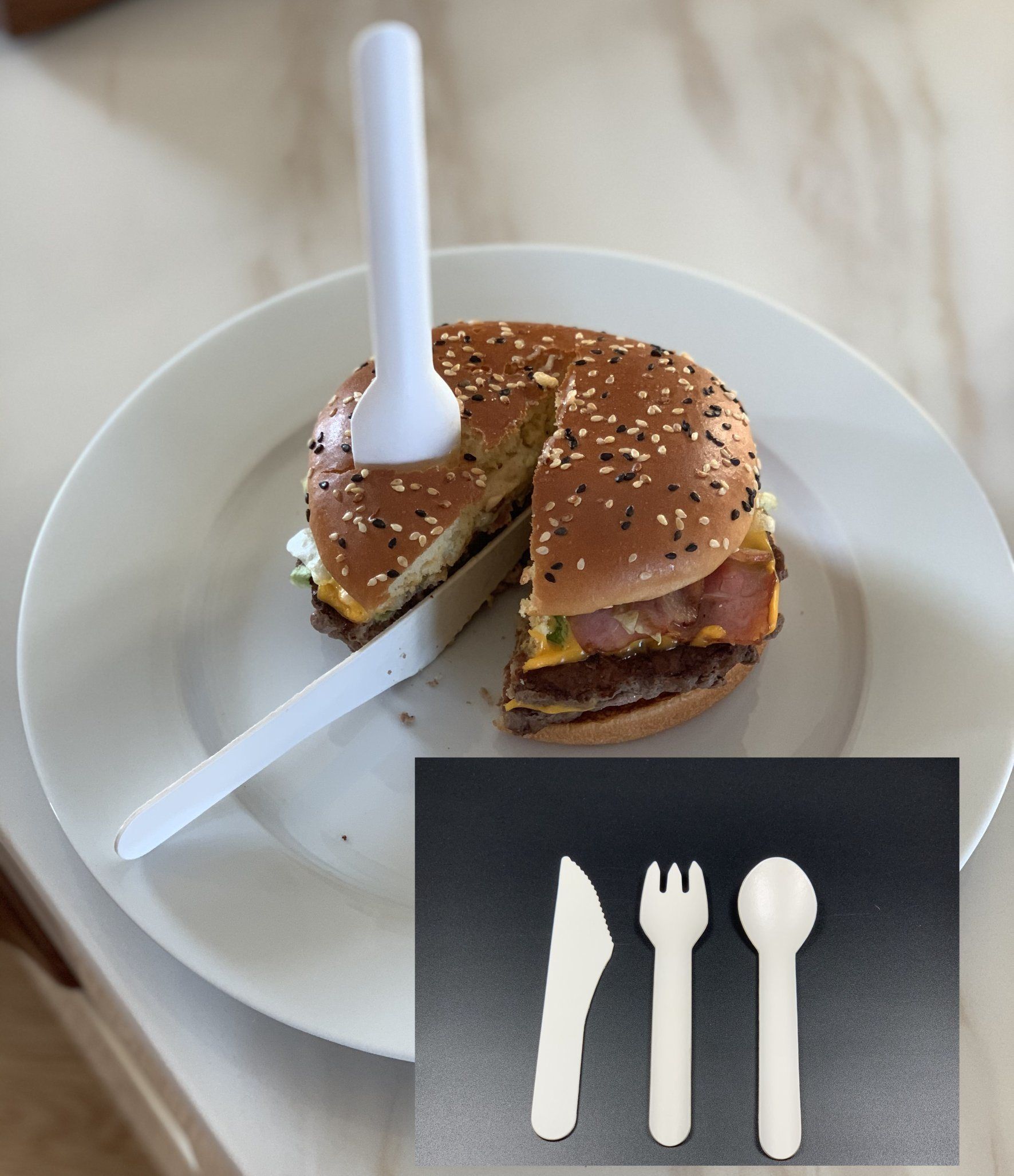 Degradable and recyclable Biodegradable Tableware Base Paper Knife and Fork Paper Food Paper Ice cream scoop