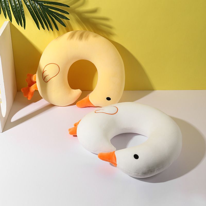 Ins Cartoon U-Shaped Cervical Pillow Goose Foam Neck Travel Cute Pillow