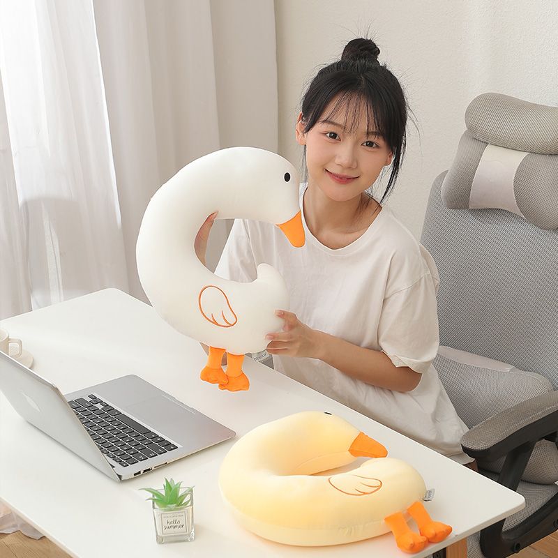 Ins Cartoon U-Shaped Cervical Pillow Goose Foam Neck Travel Cute Pillow