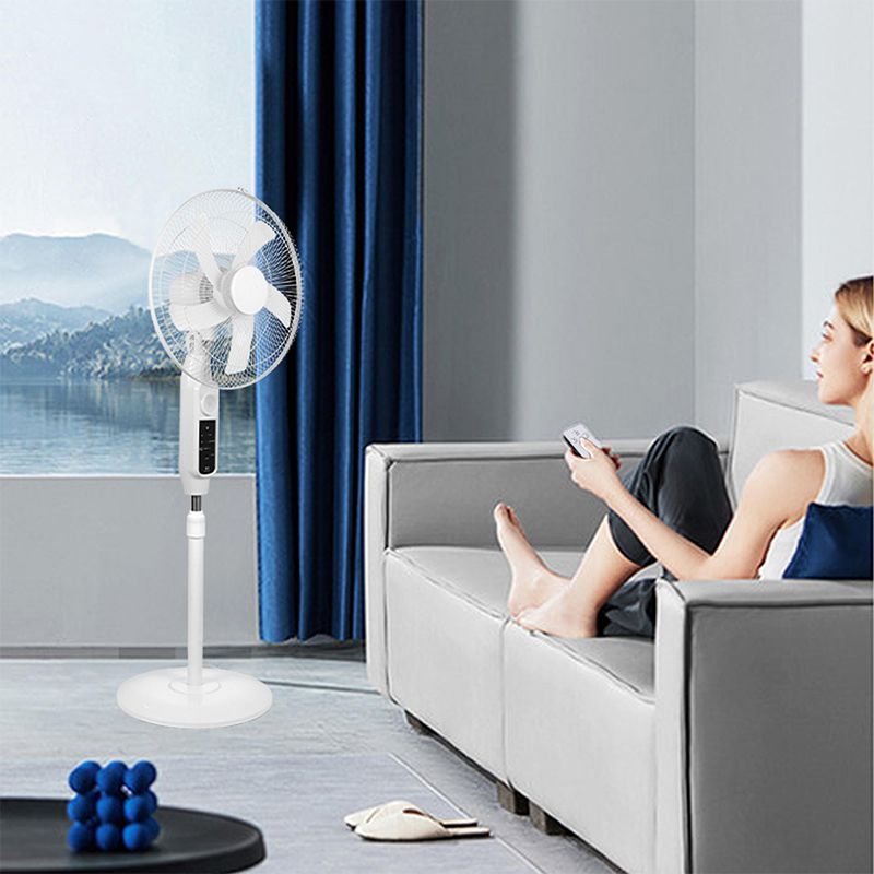 Home Appliance Rechargeable Standing Pedestal Electric Fan With Solar Panel