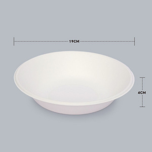 Disposable Tableware 680ml Round Bowl Recyclable Degradable Takeaway Bowl