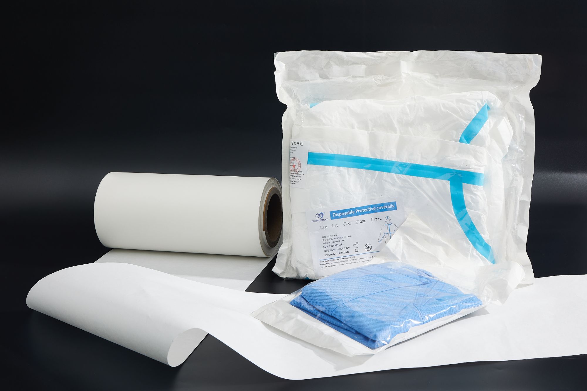 Steam Sterlization Medical Paper for Packaging Surgical Medical Equipment EU Standards Factory kraft paper 60-70g