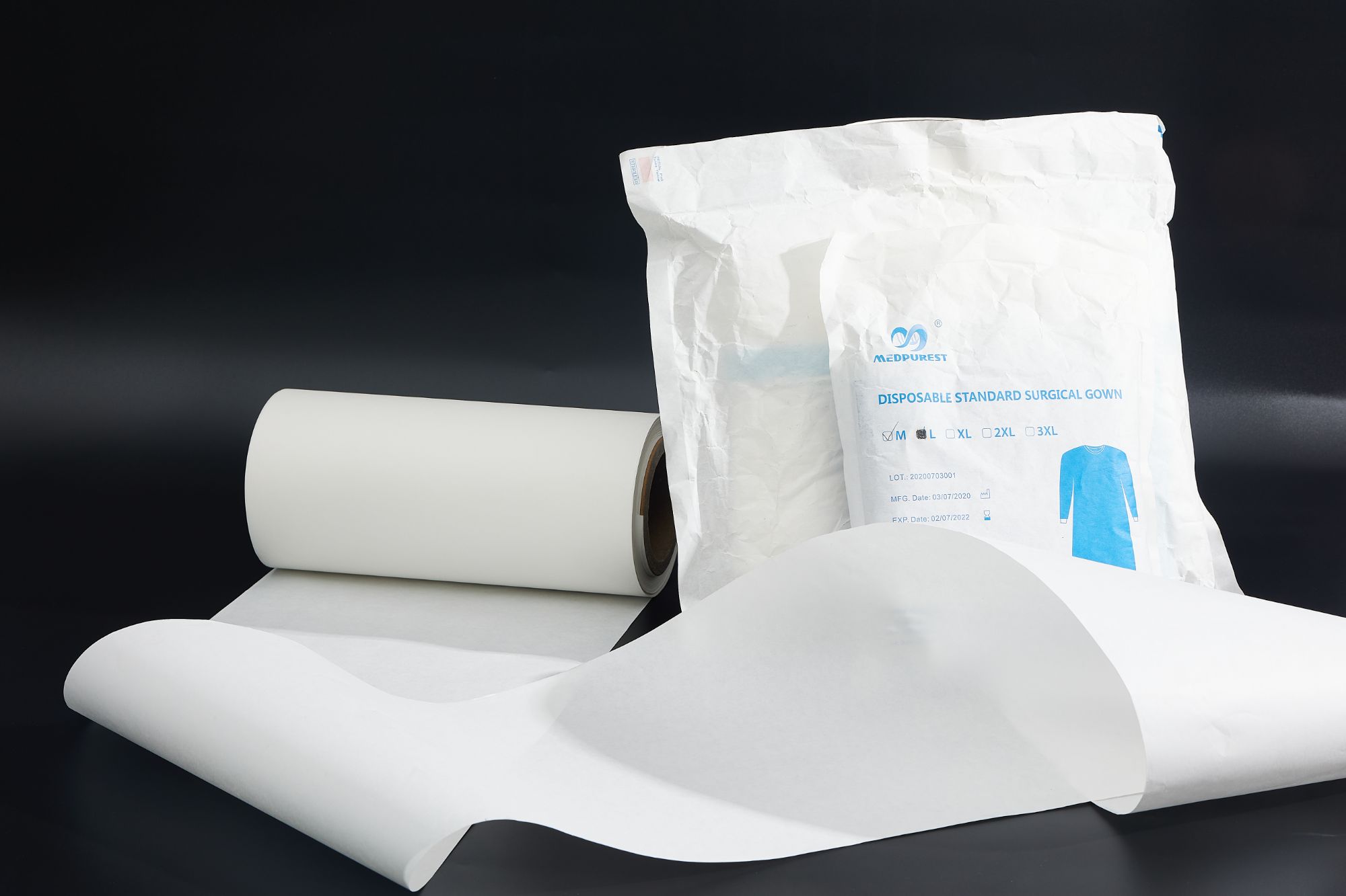 Steam Sterlization Medical Paper for Packaging Surgical Medical Equipment EU Standards Factory kraft paper 80-90g