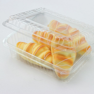 PET Disposable Food Container with folding Lid Deli Box Pastry Box 1000g