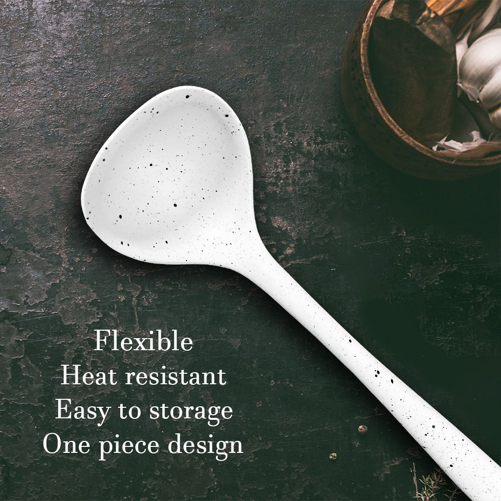 Custom Wholesales Heat Resistant Food Grade Silicone Soup Spoon