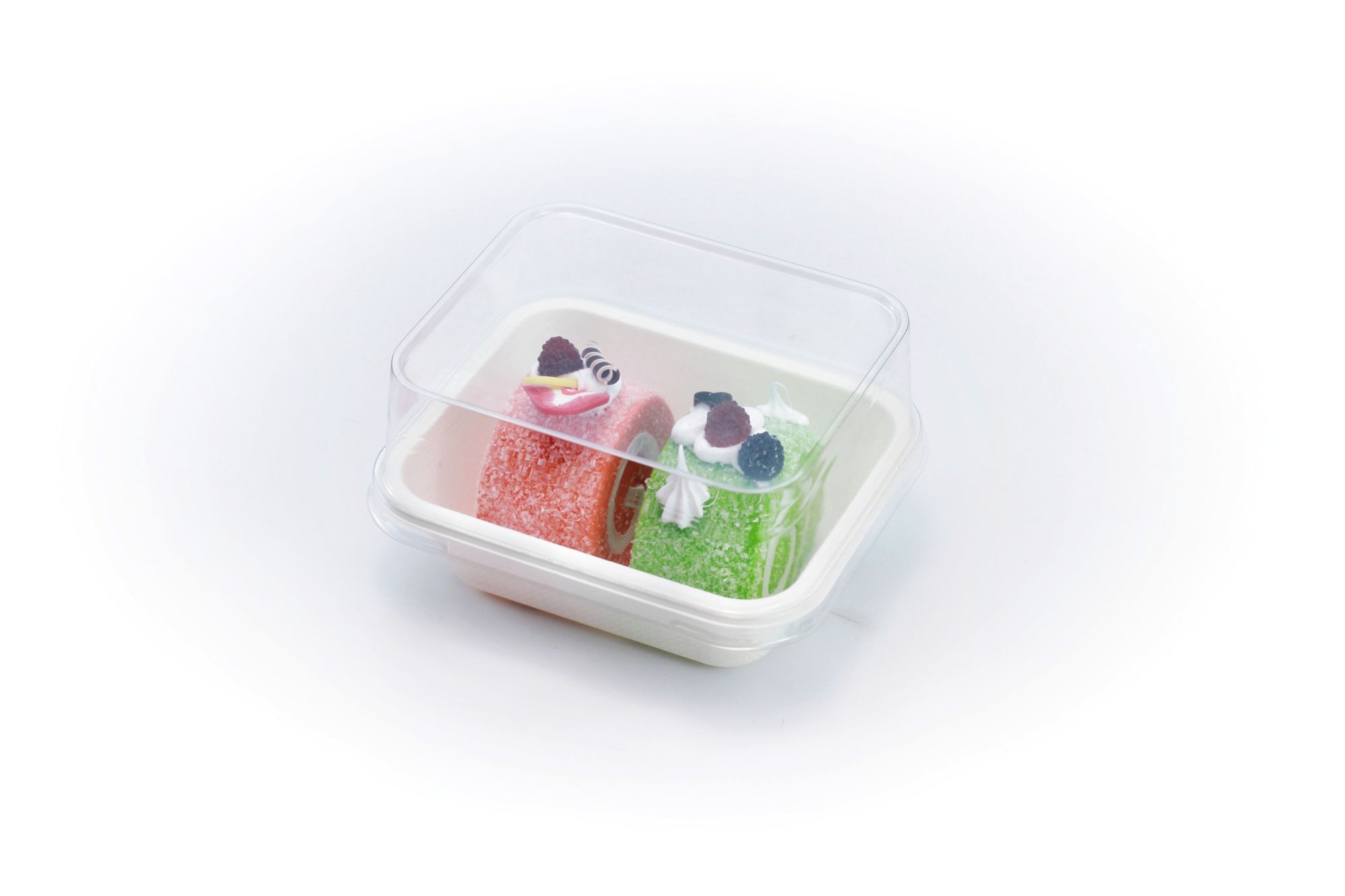 Food Container with clear lid Cake Box PET Disposable Box Sushi Container Deli supplies