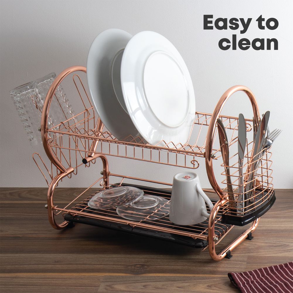 Space Saving Drainer Dryer Dish Rack For Kitchen Counter