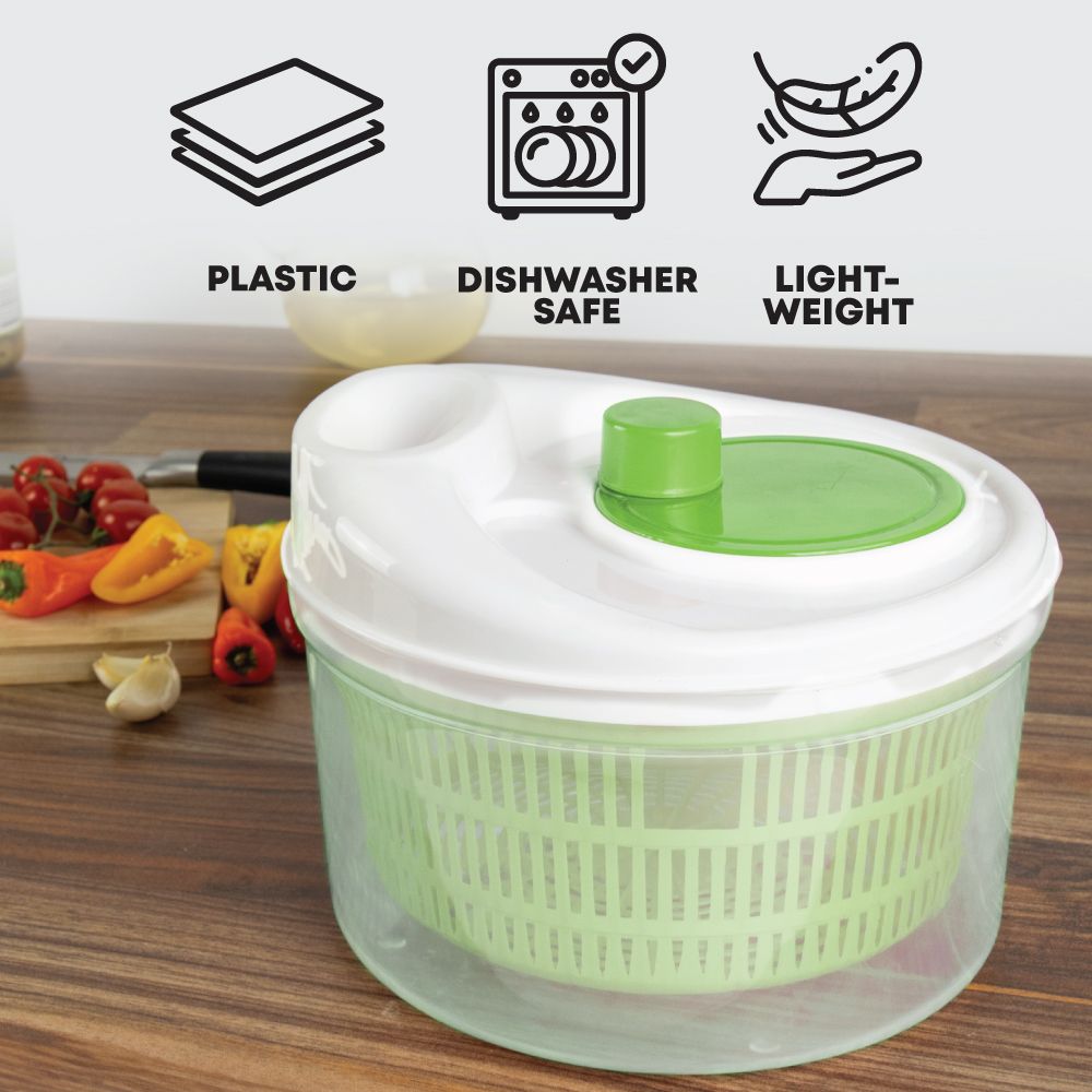 Food Grade Plastic Vegetable Fruit Washer Manual Kitchenware Salad Spinner Dryer