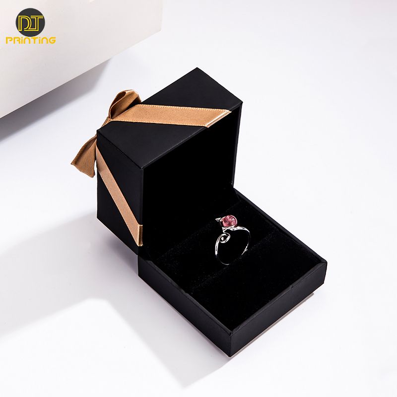 Luxury Custom Logo Printed Ring Jewelry Packaging Box