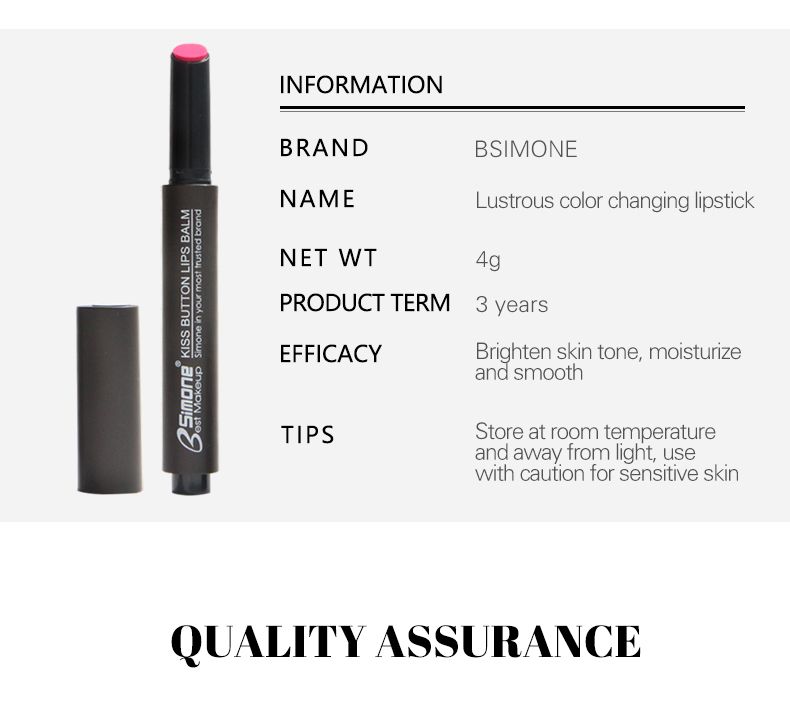 BSIMONE Lustrous color changing lipstick